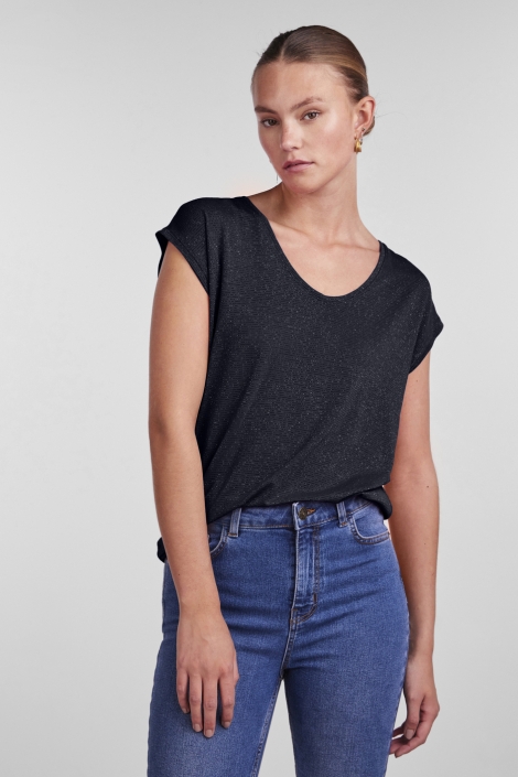 Pieces pcbillo tee lurex stripes jrs noos
